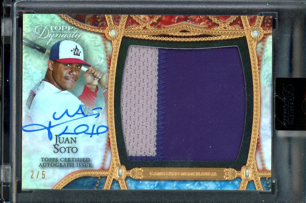 2022 Topps Dynasty Juan Soto Patch Auto /5 Nationals