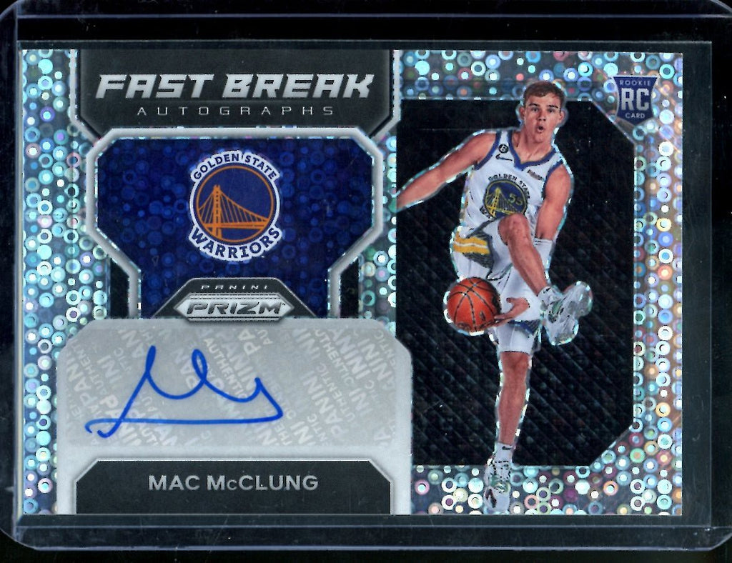 2022/23 Panini Prizm Mac McClung Rookie Fast Break Auto Warriors