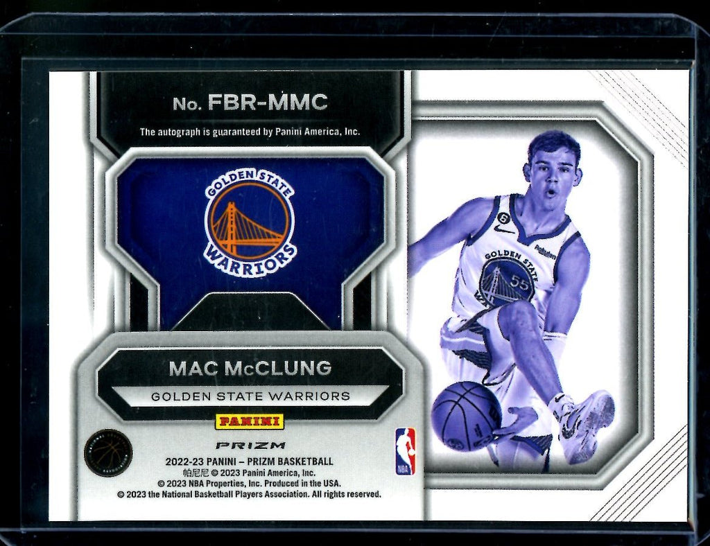 2022/23 Panini Prizm Mac McClung Rookie Fast Break Auto Warriors