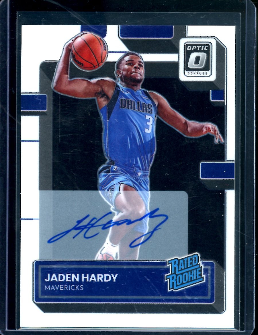 2022/23 Panini Optic Jaden Hardy Rated Rookie Auto Mavericks