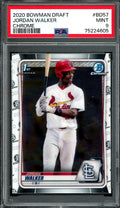 2020 Bowman Draft Jordan Walker 1st Bowman Chrome PSA 9 Cardinals
