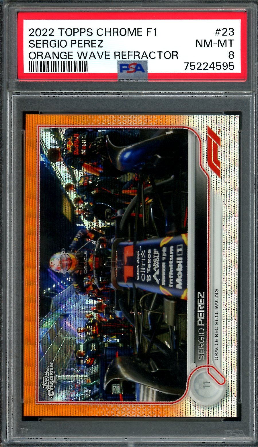 2022 Topps Chrome Sergio Perez Orange Wave /25 #23 Formula 1