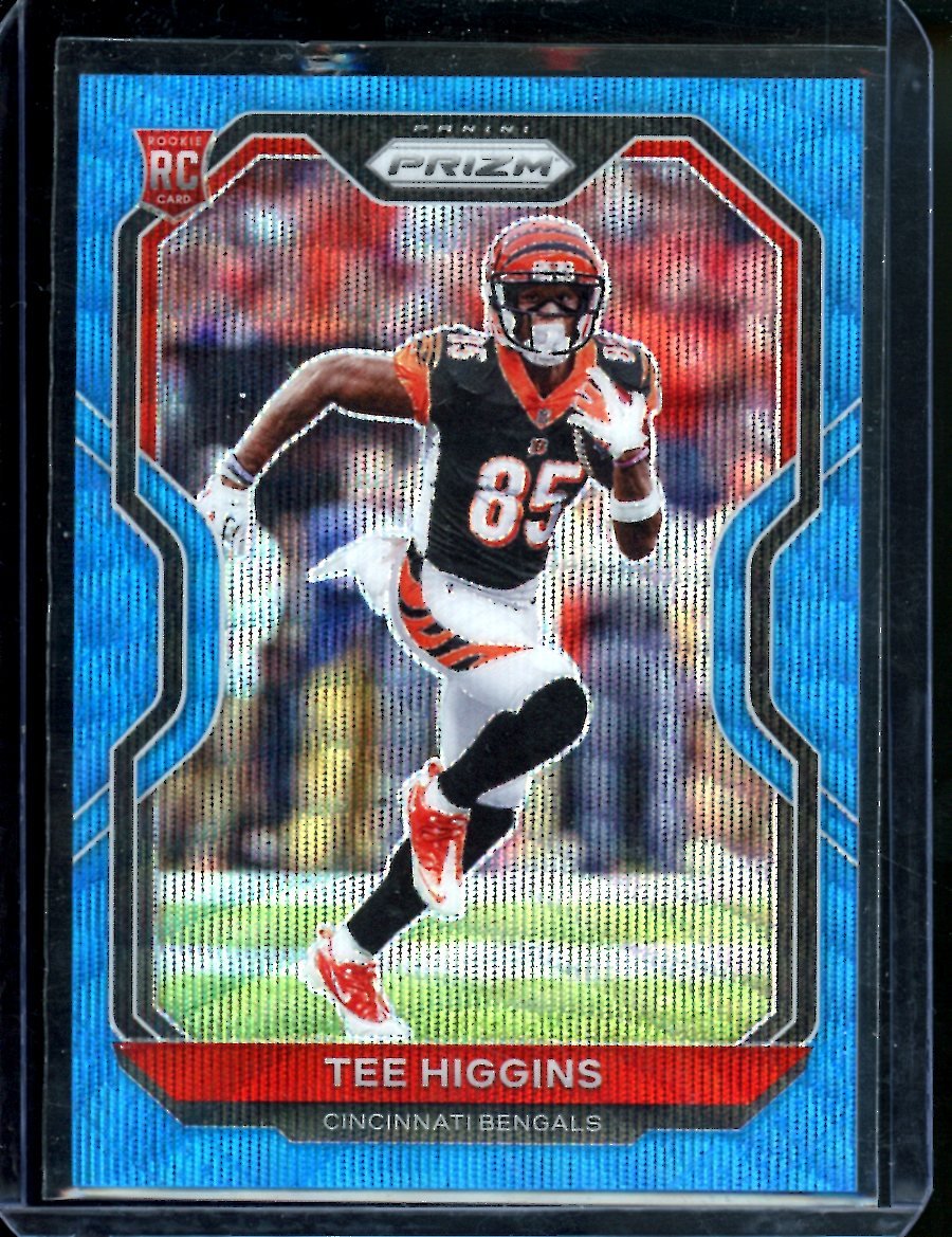 2020 Panini Prizm Tee Higgins Rookie Blue Wave /199 Bengals