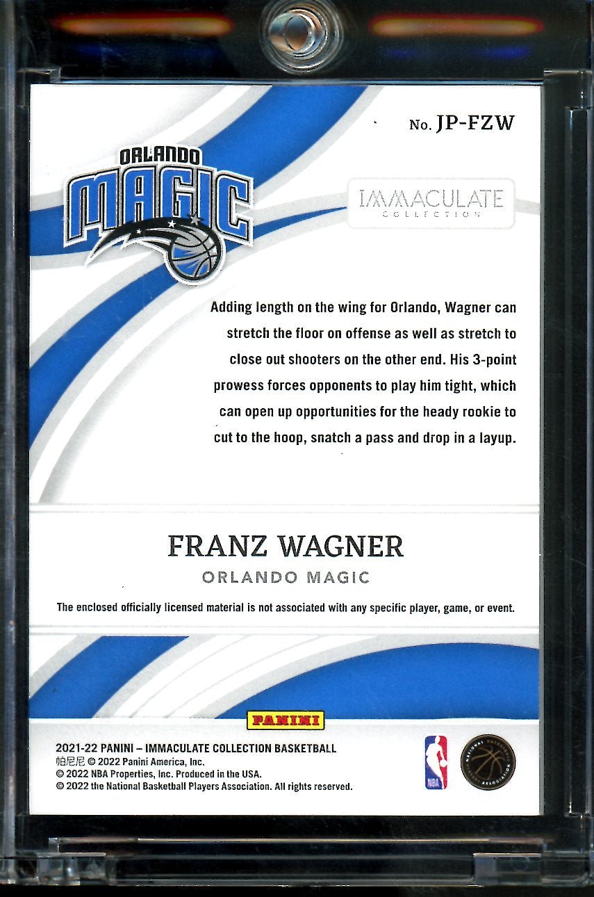 2021/22 Panini Immaculate Franz Wagner Rookie Team Logo Patch /25 Magic