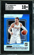 2021/22 Panini Optic Luka Doncic Elite Dominators Blue /49 SGC 10 Mavericks