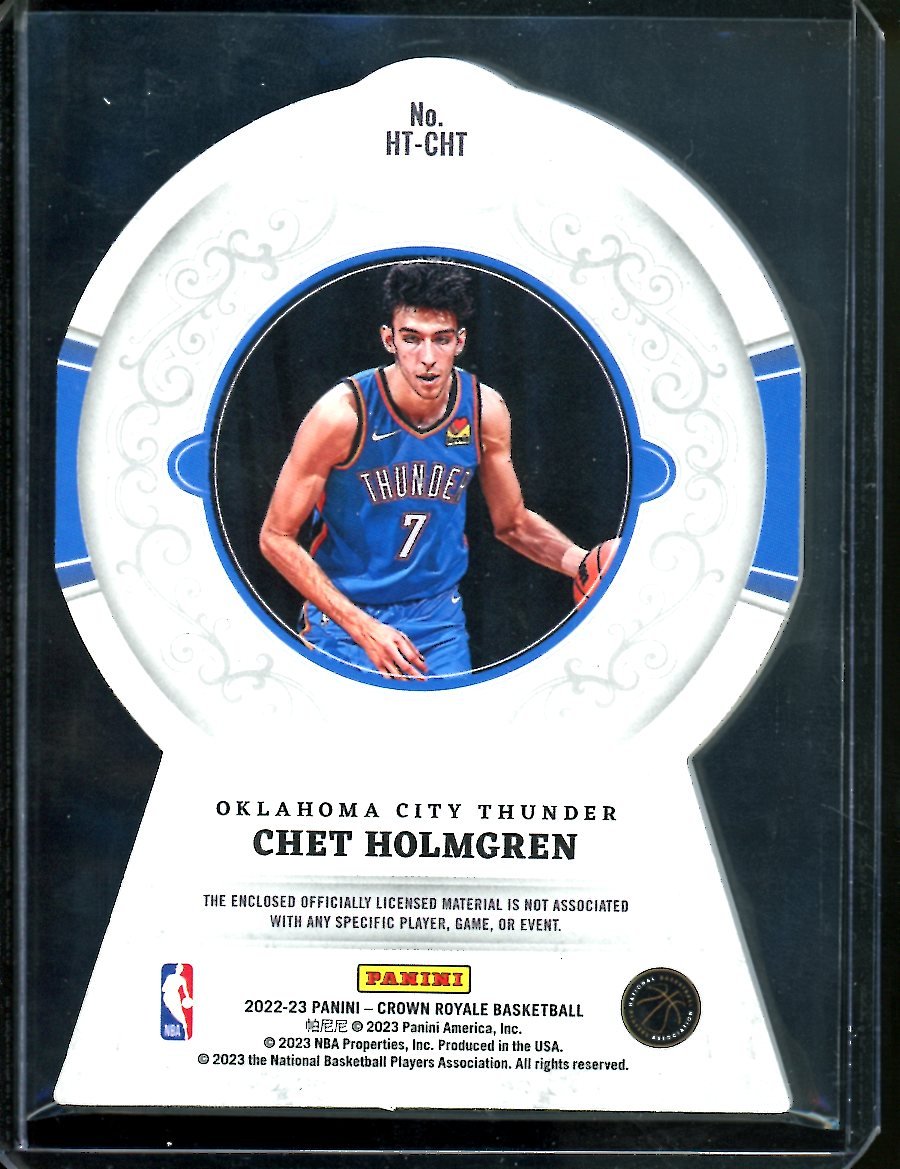 2022/23 Panini Crown Royale Chet Holmgren Rookie Patch Thunder