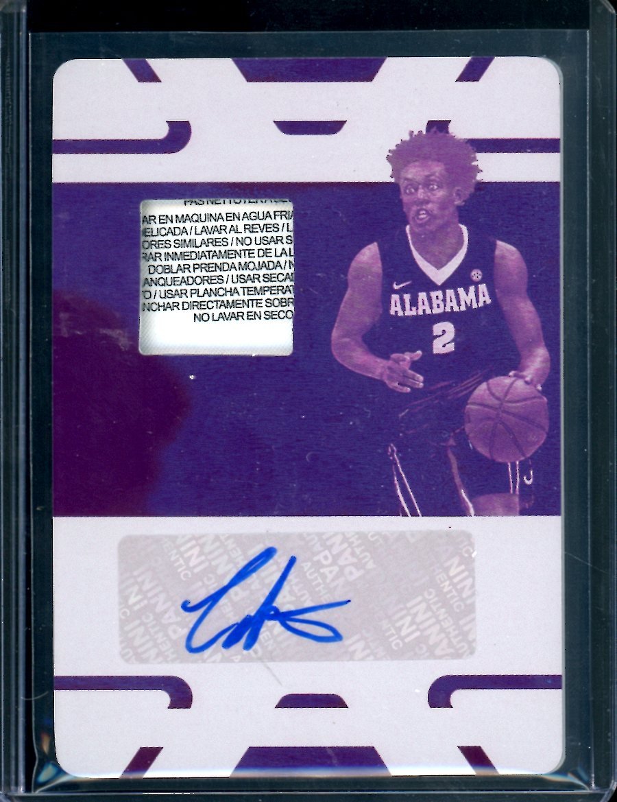 2022/23 Panini National Treasures Collegiate Collin Sexton 1/1 Printing Plate Patch Auto Jazz