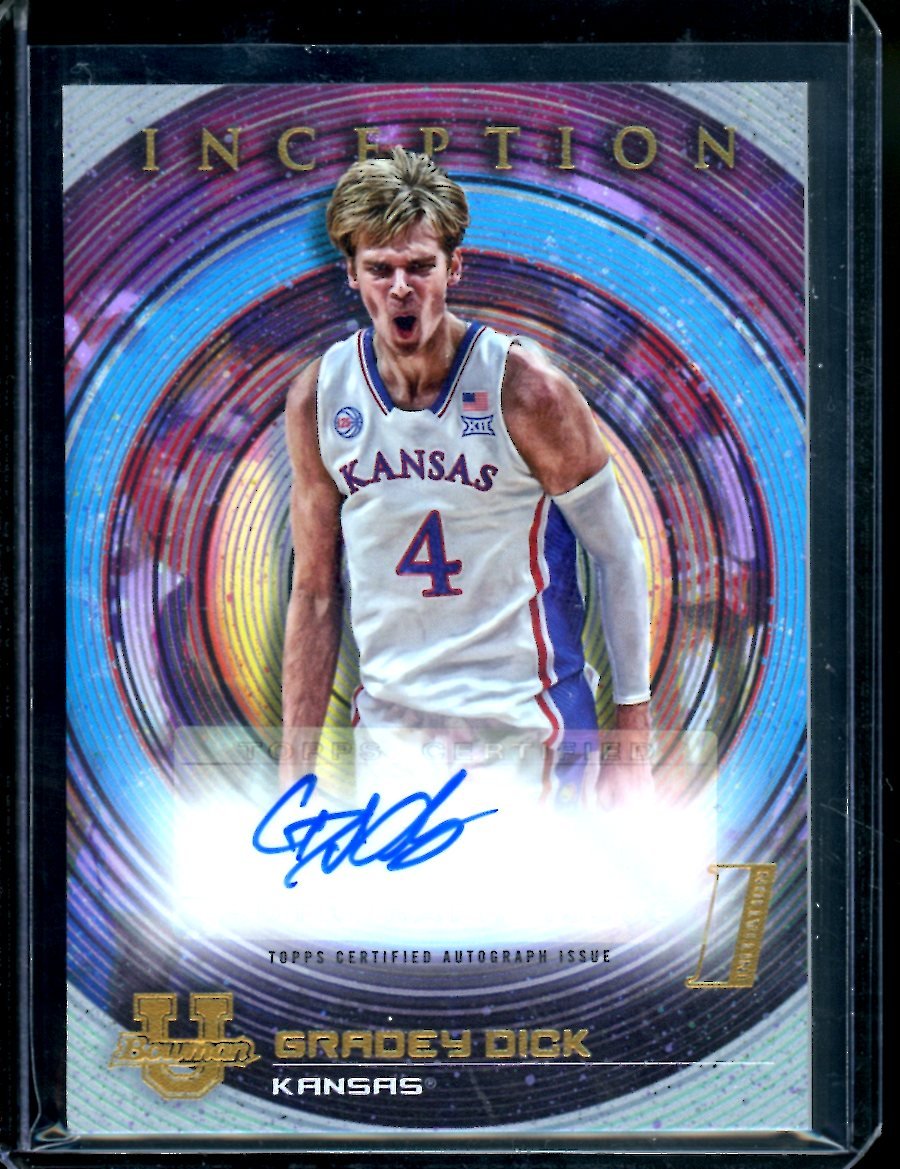 2022/23 Bowman University Inception Gradey Dick 1st Auto Kansas