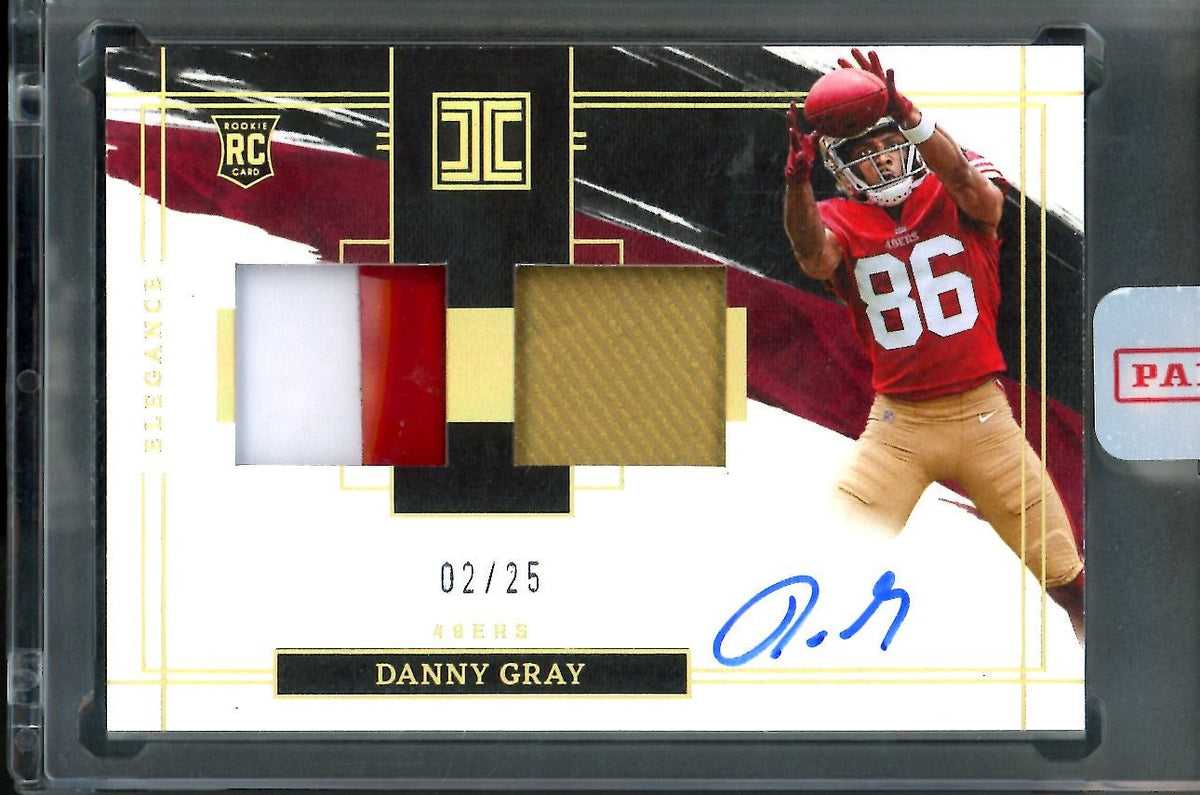 2022 Panini Imnpeccable Danny Gray Rookie RPA /25 49ers