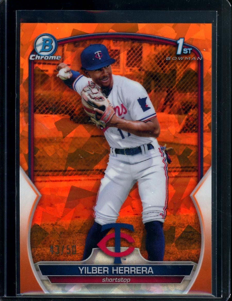 2023 Bowman Sapphire Yilber Herrera 1st Bowman Orange /50 Twins