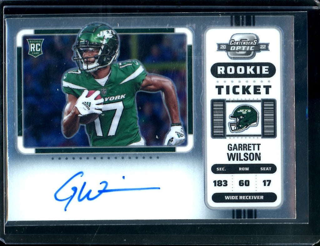 2022 Panini Contenders Optic Garrett Wilson Rookie Auto Variation Jets