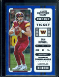 2022 Panini Contenders Optic Sam Howell Rookie Blue /99 Commanders