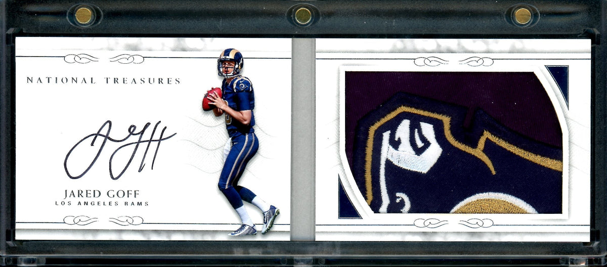 2016 Panini National Treasures Jared Goff Rookie Team Logo Booklet /25 Rams