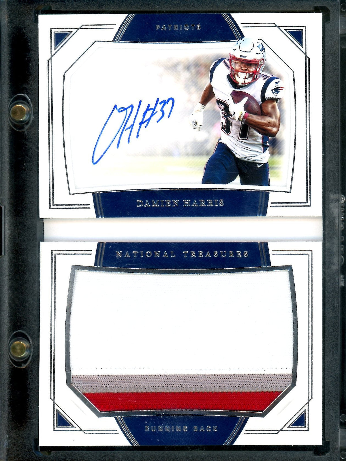 2019 Panini National Treasures Damien Harris Rookie Jumbo Booklet /99 Patriots