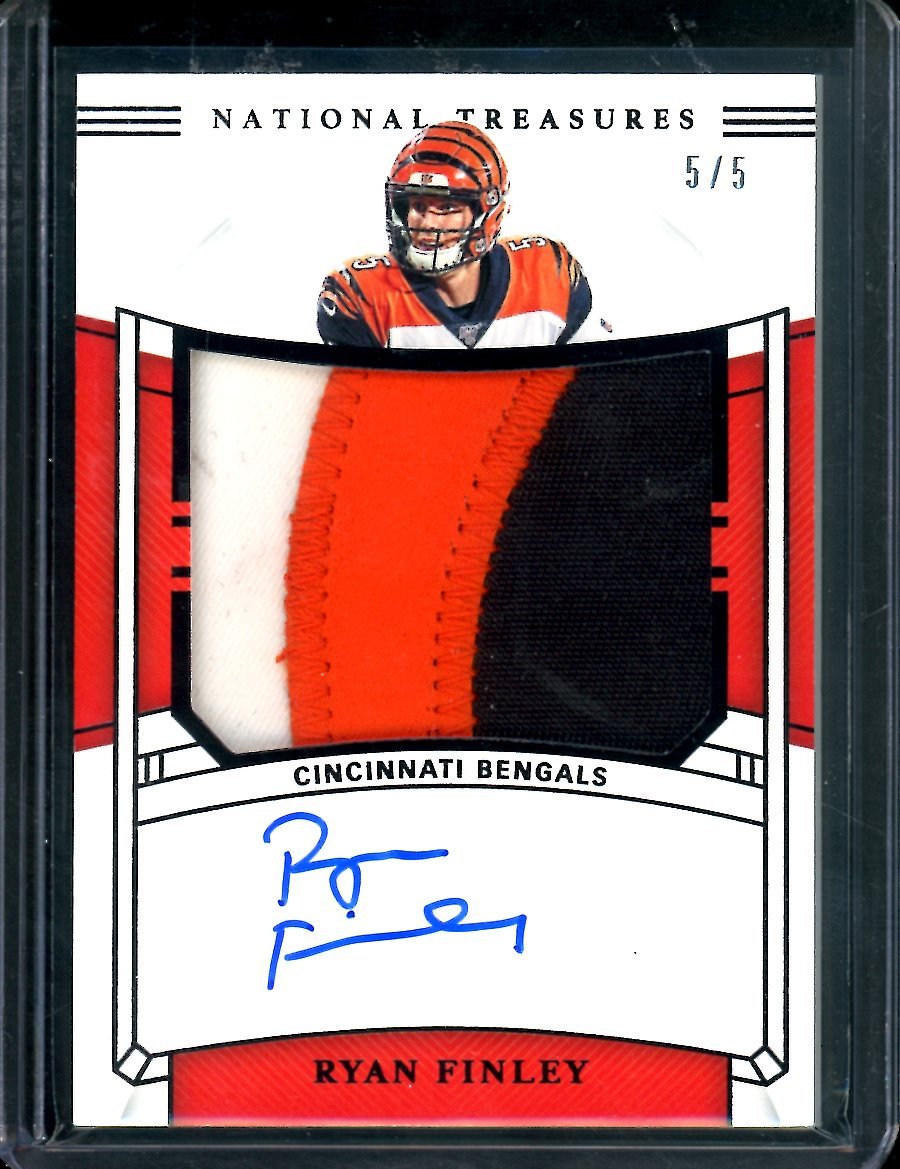 2019 Panini National Treasures Ryan Finley Rookie RPA /5 Bengals