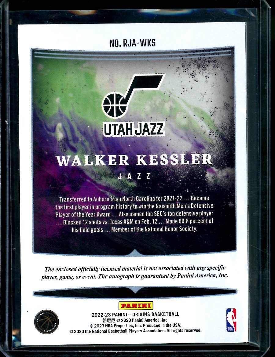 2022/23 Panini Origins Walker Kessler Rookie RPA Jazz