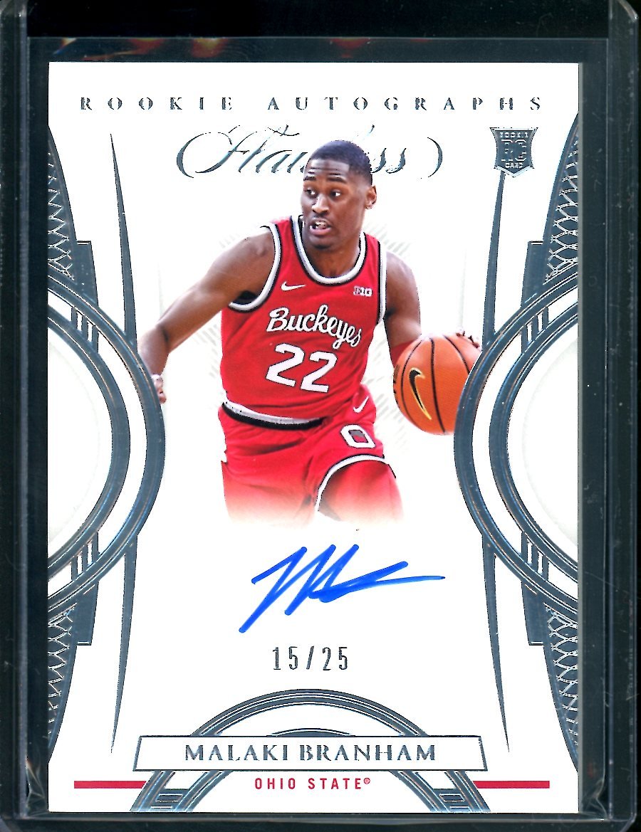 2022/23 Panini Flawless Collegiate Malaki Branham Rookie Auto /25 Spurs