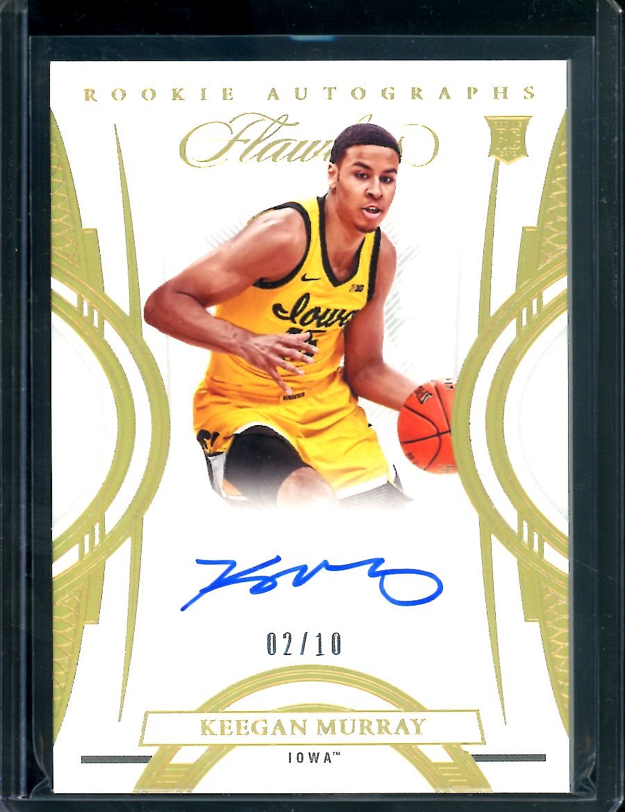 2022/23 Panini Flawless Collegiate Keegan Murray Rookie Auto Gold /10 Kings