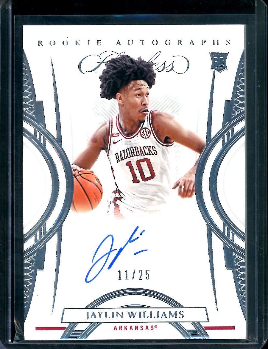 2022/23 Panini Flawless Collegiate Jaylin Williams Rookie Auto /25 Thunder