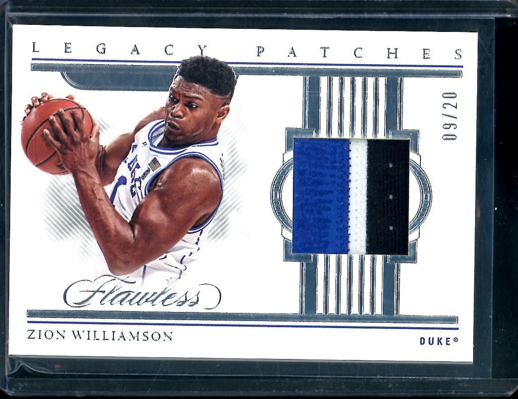 2022/23 Panini Flawless Collegiate Zion Williamson Patch /20 Pelicans