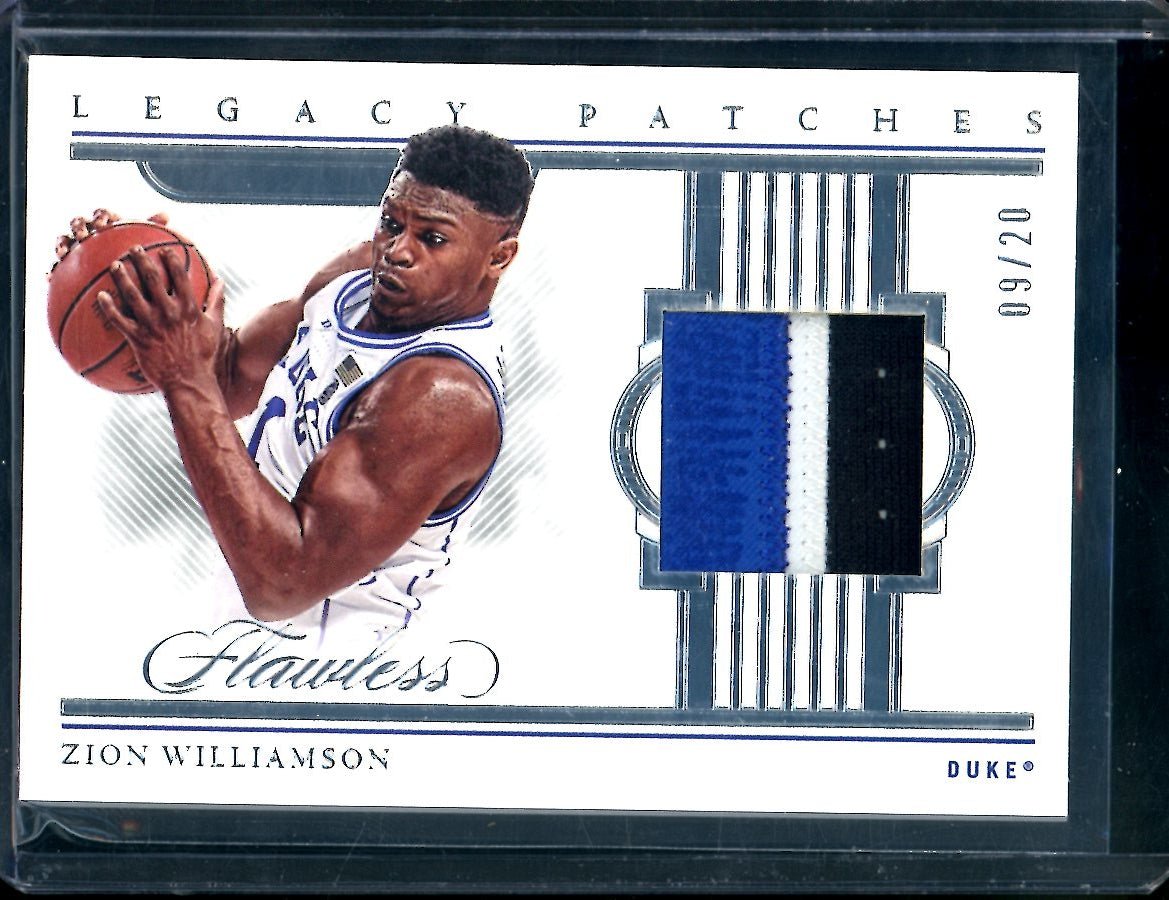 2022/23 Panini Flawless Collegiate Zion Williamson Patch /20 Pelicans