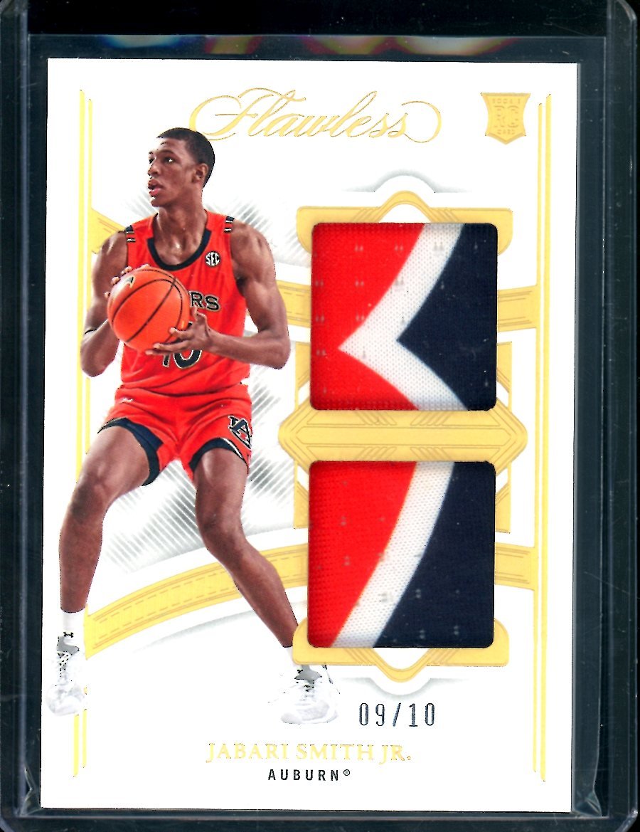 2022/23 Panini Flawless Collegiate Jabari Smith Jr. Rookie Patch Gold /10 Rockets
