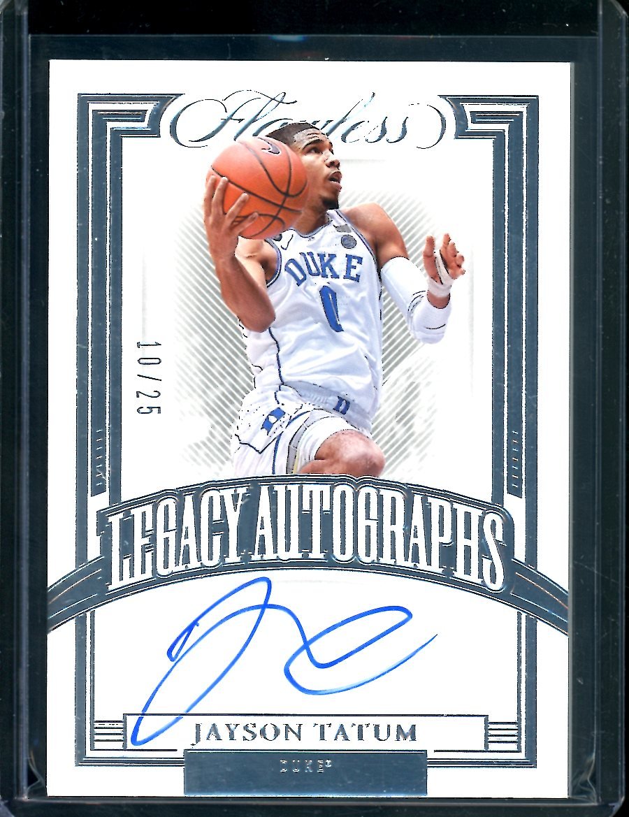 2022/23 Panini Flawless Collegiate Jayson Tatum Legacy Auto /25 Celtics