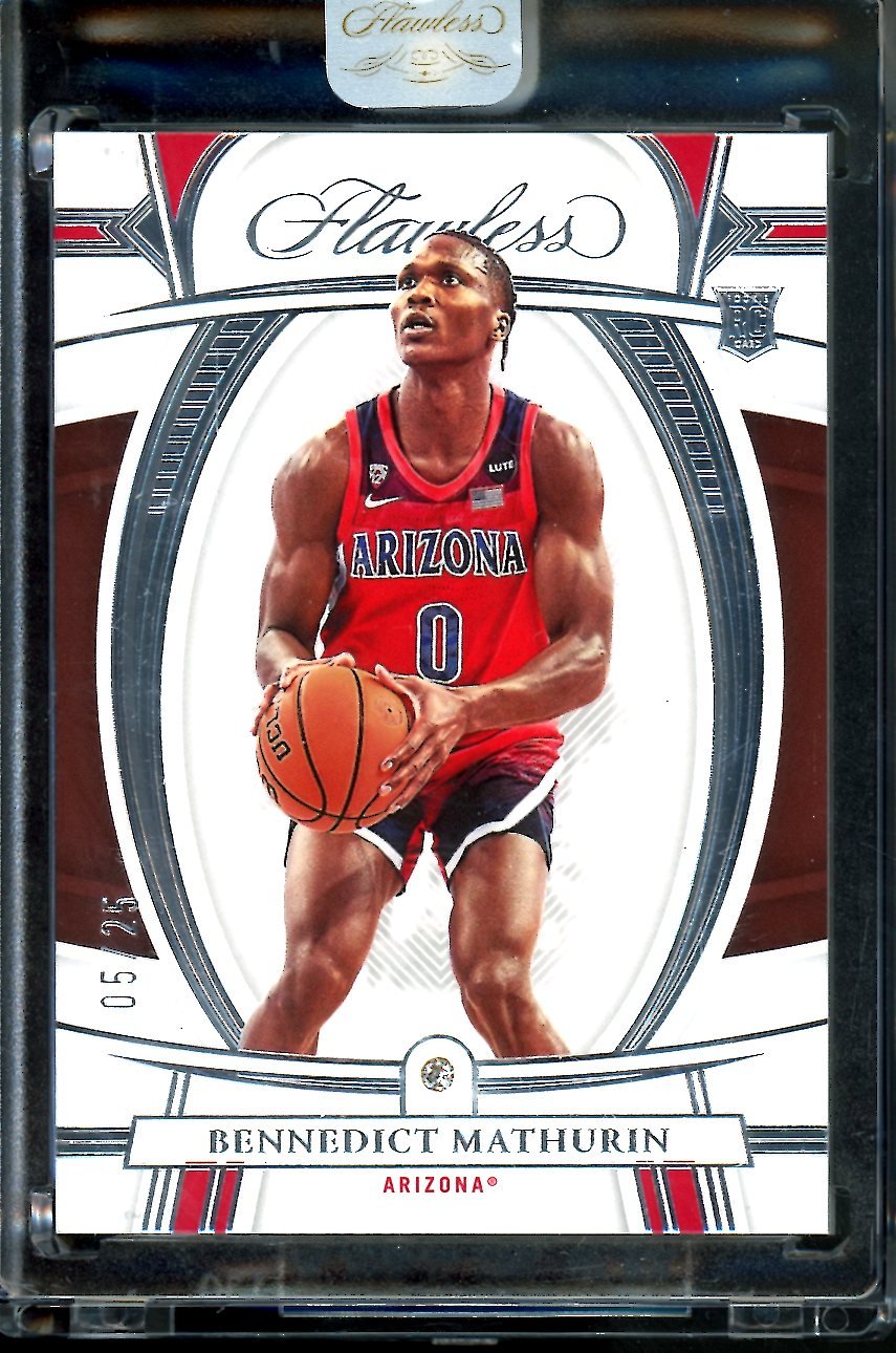 2022/23 Panini Flawless Collegiate Bennedict Mathurin Rookie Diamond /25 Pacers