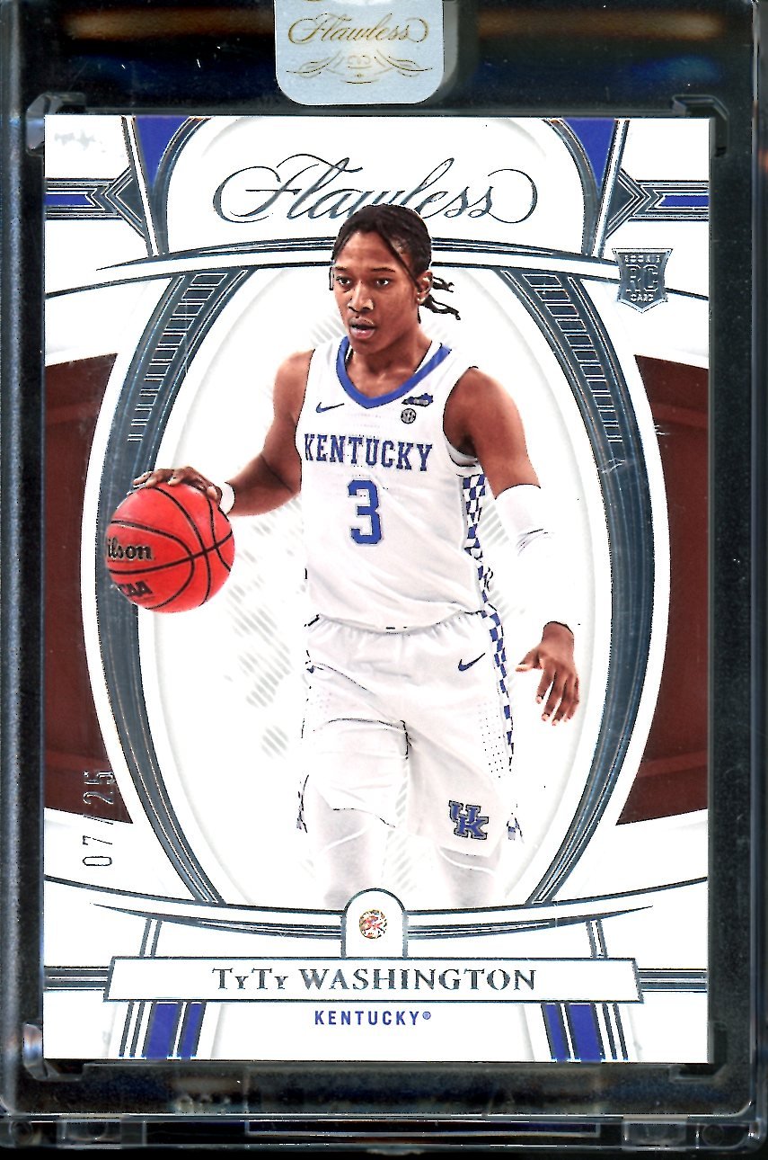2022/23 Panini Flawless Collegiate TyTy Washington Rookie Diamond /25 Rockets