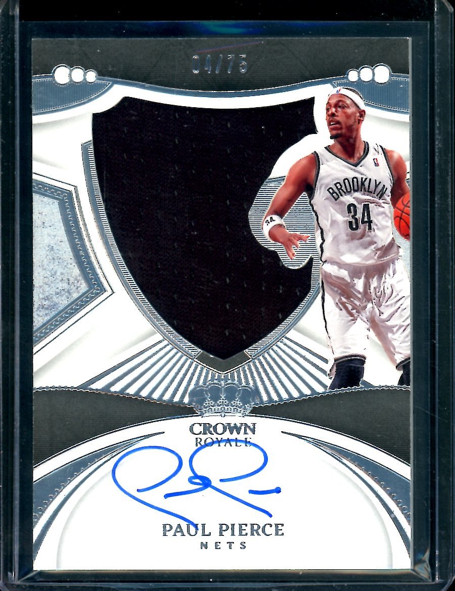 2022/23 Panini Crown Royale Paul Pierce Patch Auto /75 Nets