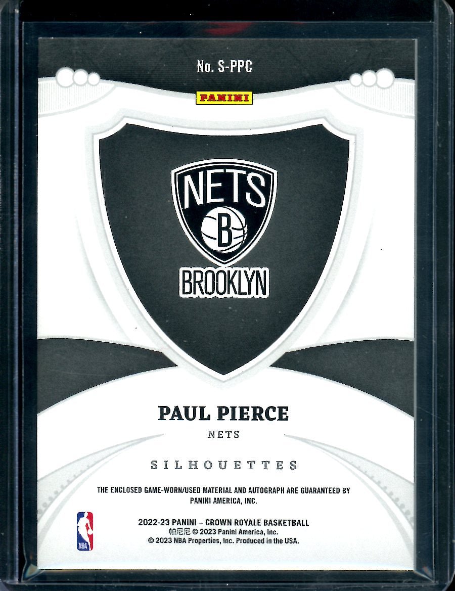 2022/23 Panini Crown Royale Paul Pierce Patch Auto /75 Nets