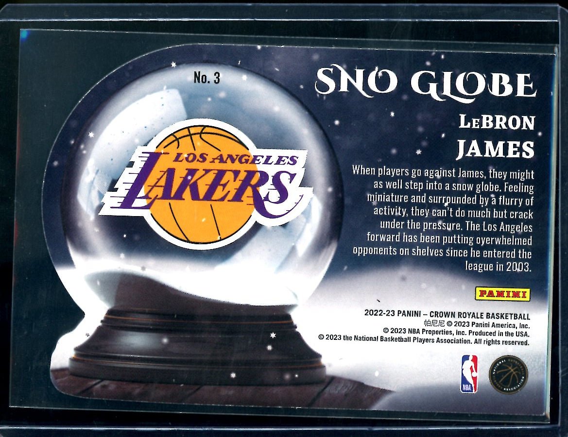 2022/23 Panini Crown Royale LeBron James Sno-Globe /99 Lakers