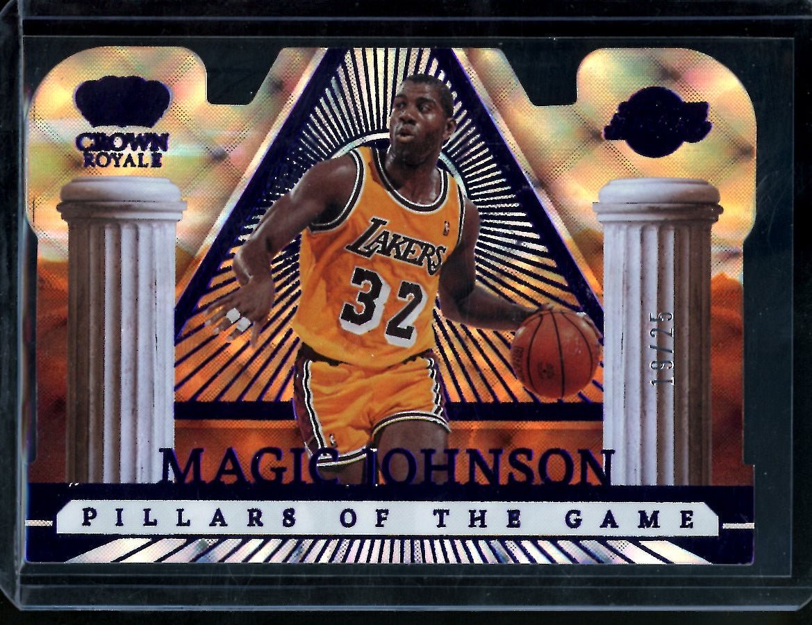 2022/23 Panini Crown Royale Magic Johnson Pillars of the Game /25 Lakers