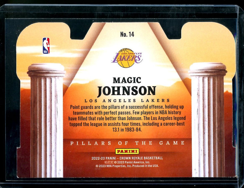 2022/23 Panini Crown Royale Magic Johnson Pillars of the Game /25 Lakers
