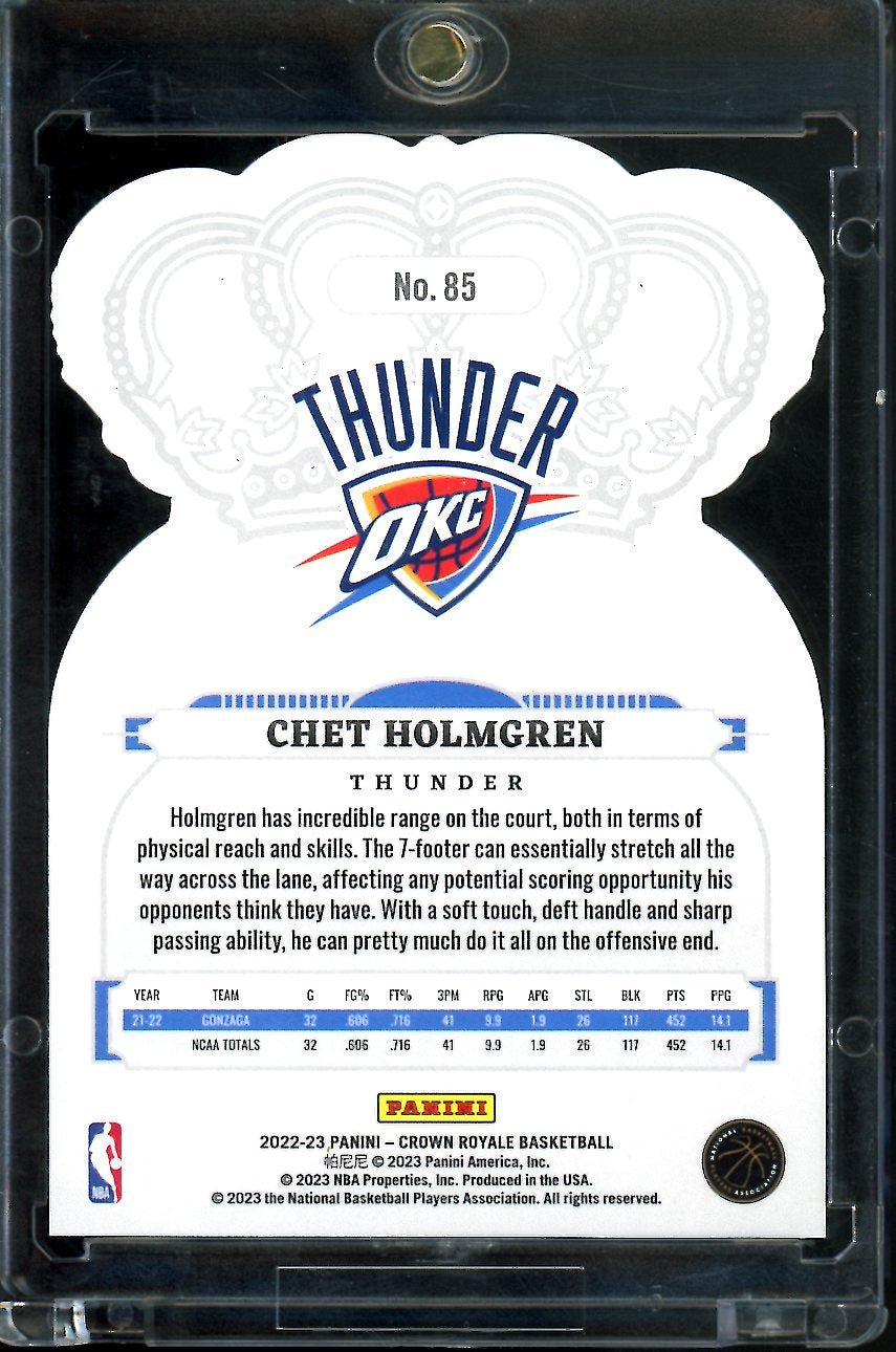 2022/23 Panini Crown Royale Chet Holmgren Rookie Gold /10 Thunder