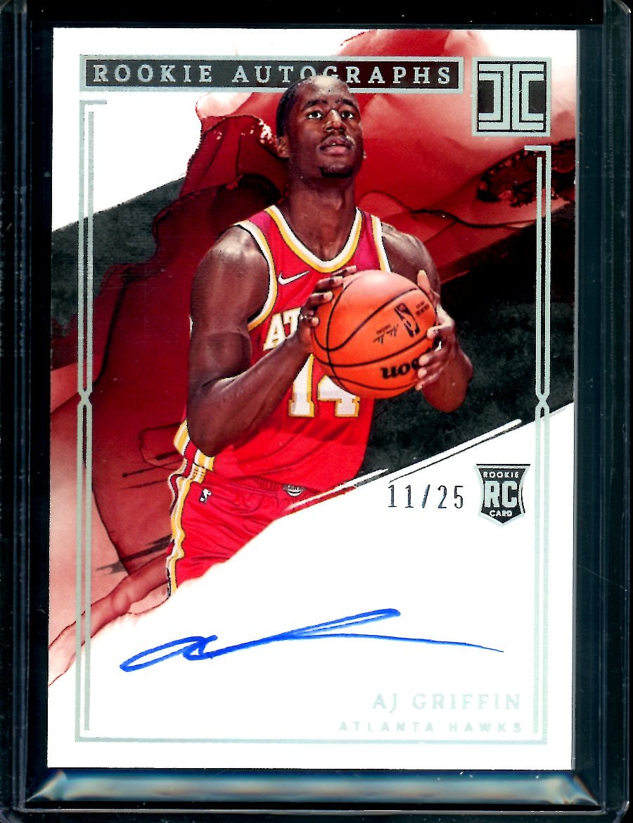 2022/23 Panini Impeccable AJ Griffin Rookie Auto /25 Hawks