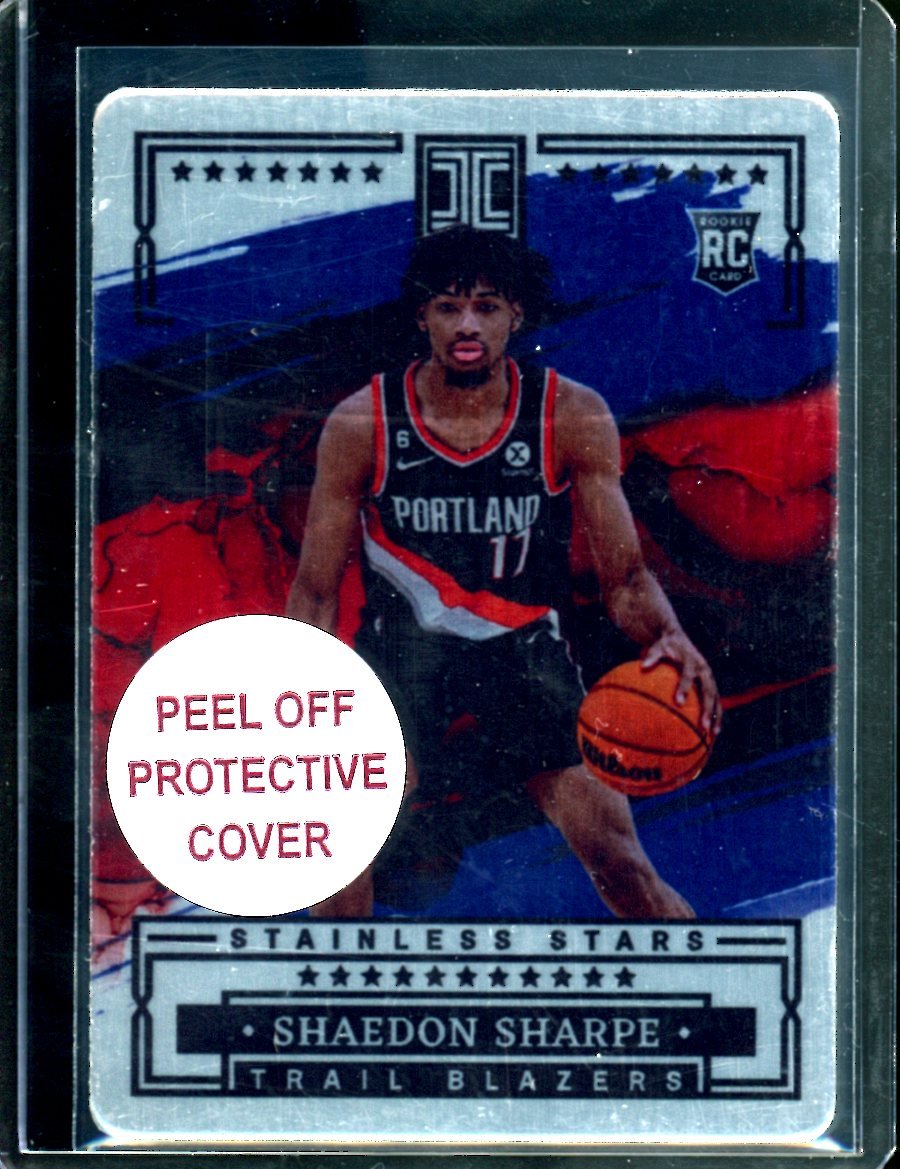 2022/23 Panini Impeccable Shaedon Sharpe Rookie Stainless Stars /75 Trailblazers