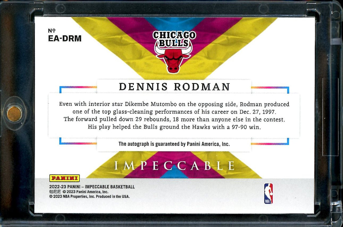 2022/23 Panini Impeccable Dennis Rodman Extravagance Auto /35 Bulls
