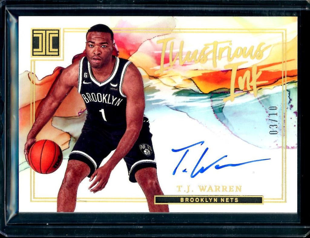 2022/23 Panini Impeccable T.J. Warren Illustrious Ink Auto Gold /10 Nets