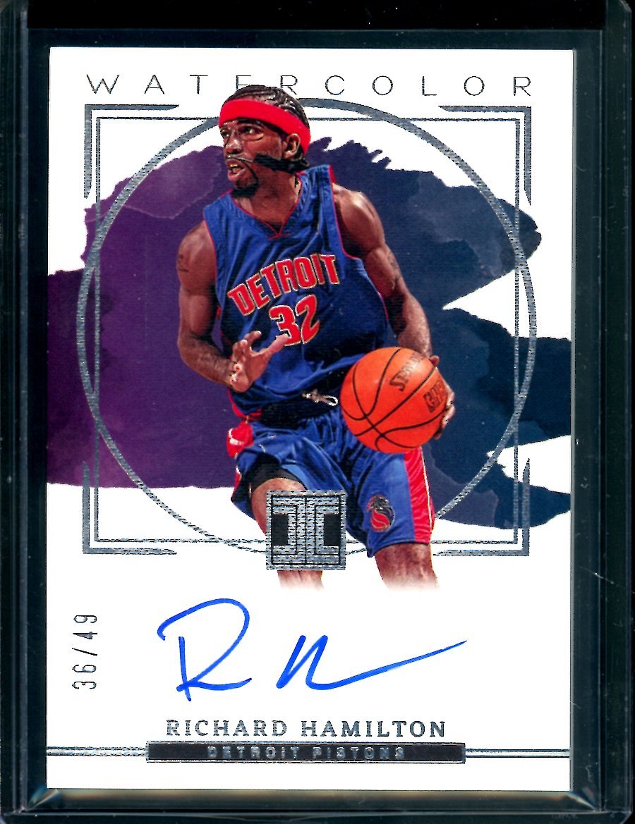 2022/23 Panini Impeccable Richard Hamilton Watercolor Auto /49 Pistons
