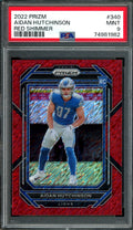2022 Panini Prizm Aidan Hutchinson Rookie Red Shimmer /35 PSA 9 Lions