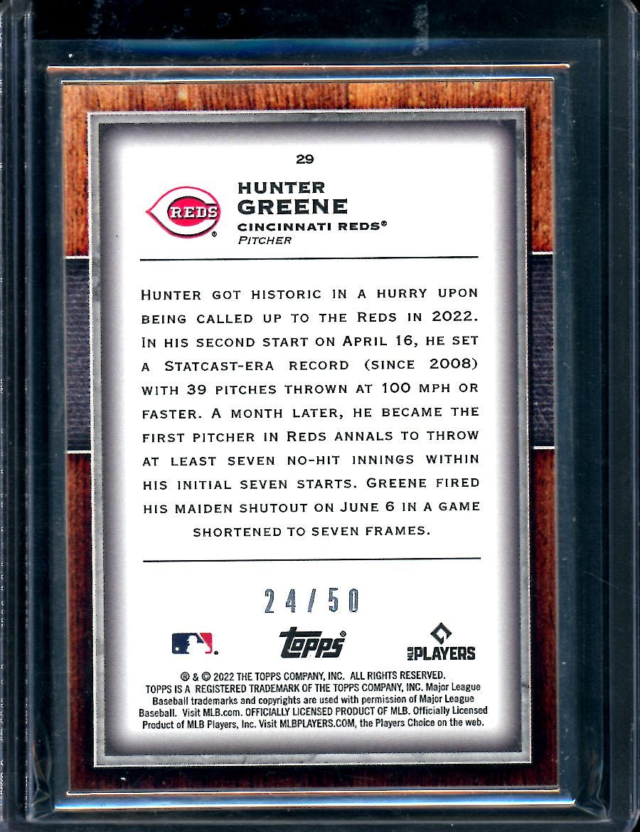 2022 Topps Transcendent Hunter Greene Rookie /50 Reds
