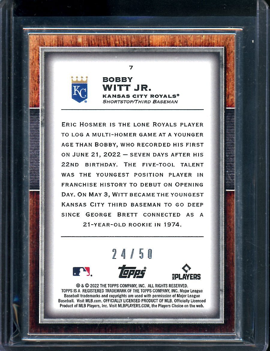 2022 Topps Transcendent Bobby Witt Jr. Rookie /50 Royals