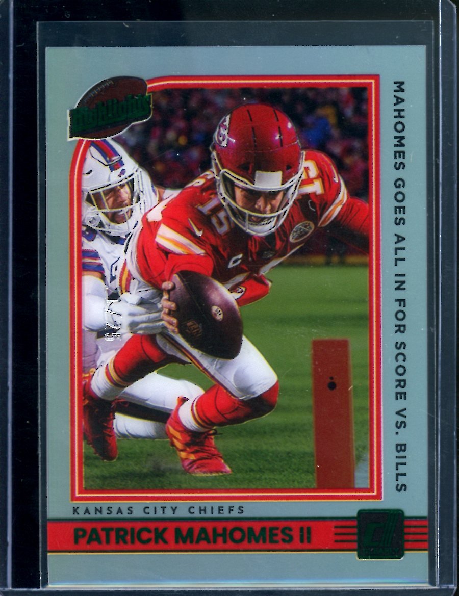 2022 Panini Donruss Clearly Patrick Mahomes Highlights /25 Chiefs