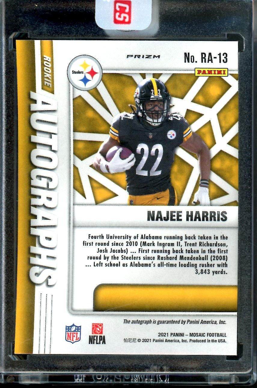 2022 Panini Mosaic Najee Harris Rookie Red Choice Auto Steelers
