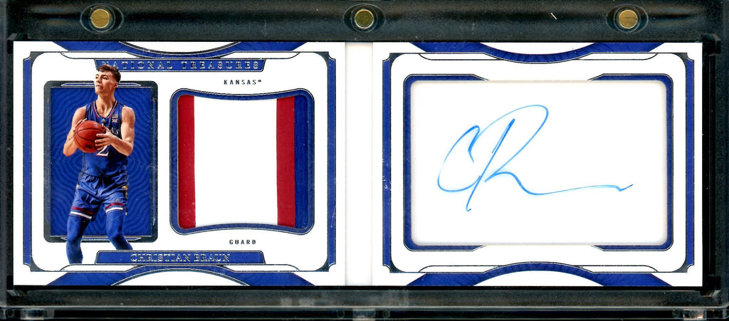 2022/23 National Treasures Collegiate Christian Braun Rookie RPA Booklet /49 Kansas