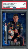 2020 Topps Chrome Max Verstappen Sapphire SP PSA 9 Red Bull