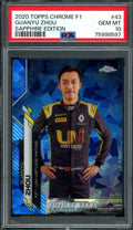 2020 Topps Chrome Guanyu Zhou Sapphire Edition PSA 10 Alfa Romeo