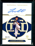 2022 Panini National Treasures Logan Gilbert Auto Platinum /25 Mariners