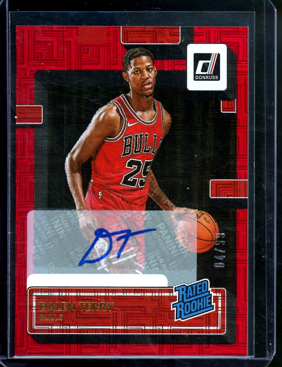 2022/23 Panini Donruss Choice Dalen Terry Rookie Auto Red /99